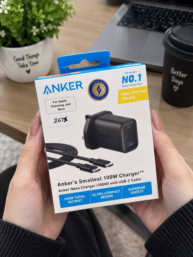 شارژر ANKER NANO 100W قدرت واقعی در ابعاد کوچک