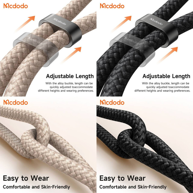 بند آویز موبایل و کابل شارژ تایپ سی به لایتنینگ 36 وات مک دودو مدل MCDODO CA-682طول 1.2متر