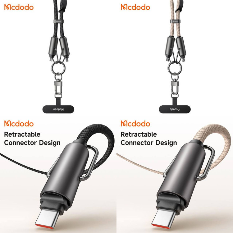 بند آویز موبایل و کابل شارژ تایپ سی به لایتنینگ 36 وات مک دودو مدل MCDODO CA-682طول 1.2متر